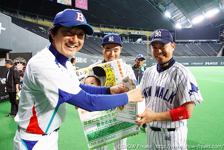 井山敬介さん率いる野球チーム「NEW WALK YANKEES」 vs Brain presents タマキちゃんを応援しよう!!チャリティーゲーム in 札幌ドーム